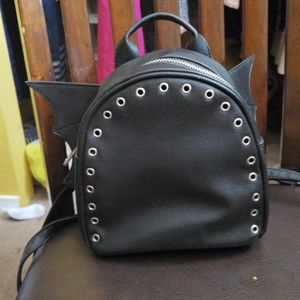 Small black bat backpack